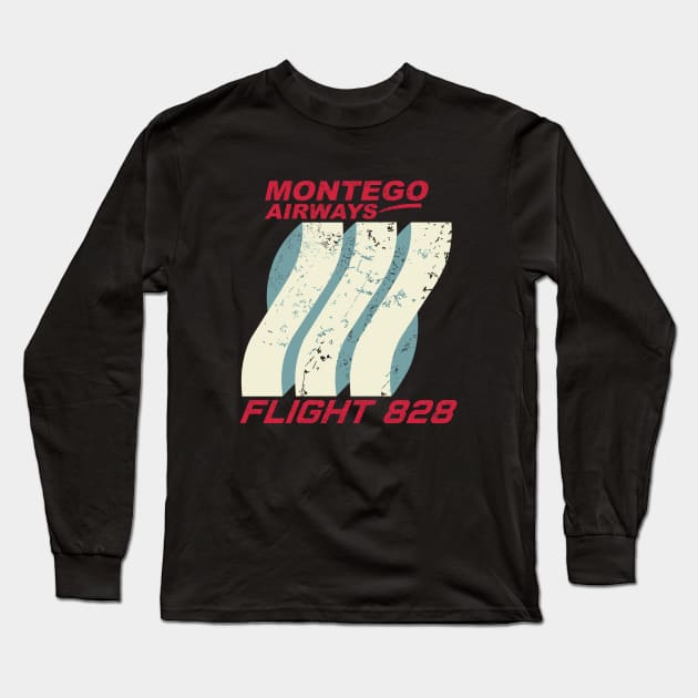 MONTEGO AIRWAYS FLIGHT 828 Long Sleeve T-Shirt by KARMADESIGNER T-SHIRT SHOP